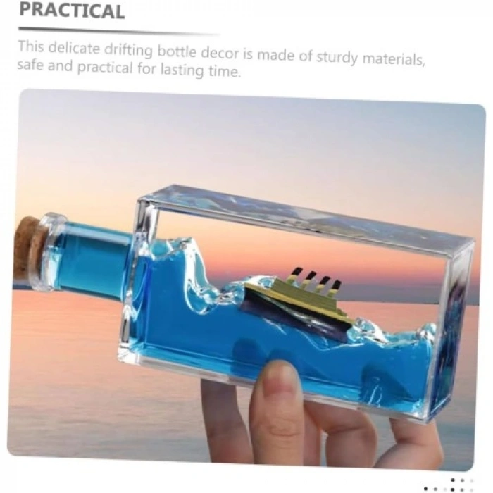 VipMarketim Batmayan Gemi Şişe Akvaryum