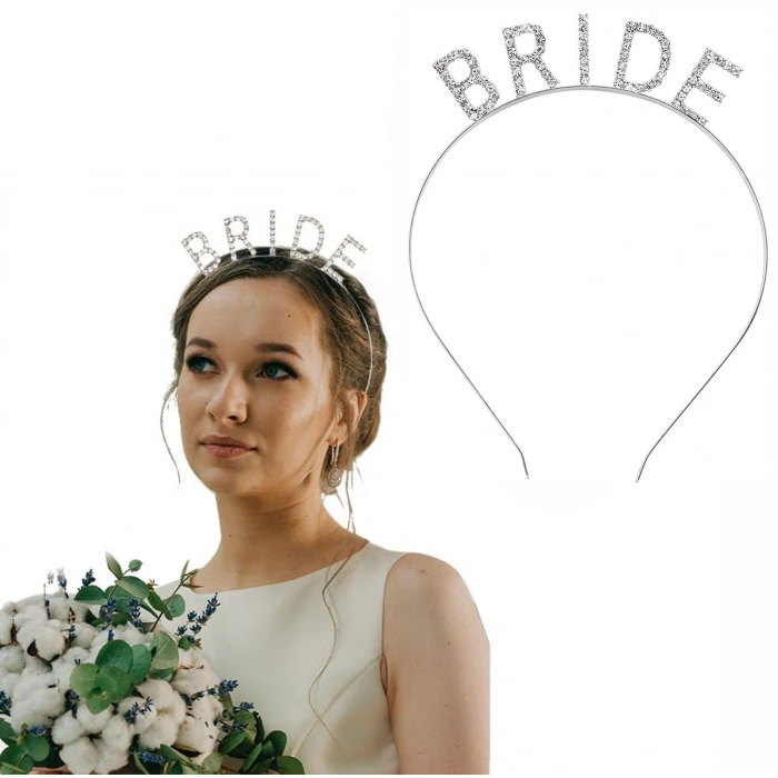 VipMarketim Bekarlığa Veda Bride Tacı Gümüş Renk