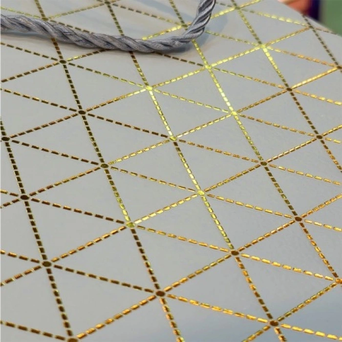 VipMarketim Beyaz Desenli Küçük Boy Hediye Çantası