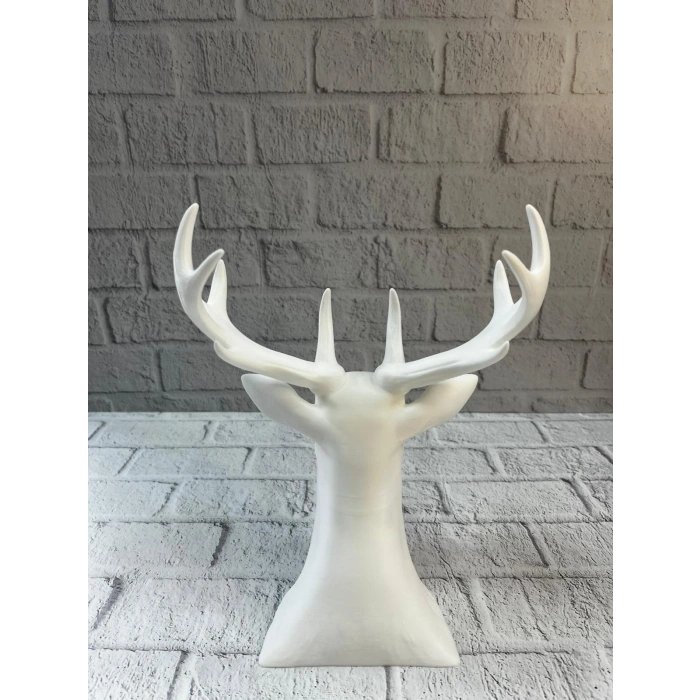 VipMarketim Beyaz Geyik Biblo 23 cm Dekoratif Modern Tasarım