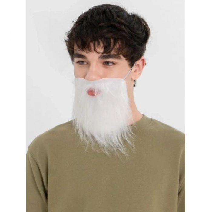VipMarketim Beyaz Kırçıllı Takma Sakal Çocuk Yetişkin