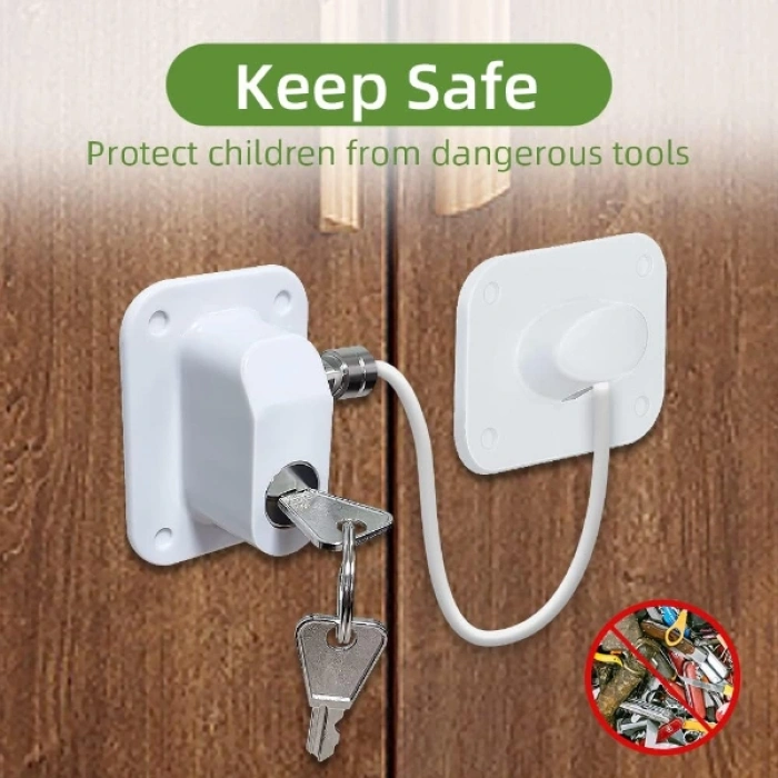 VipMarketim Beyaz Plaka Halatlı Emniyet Kilidi