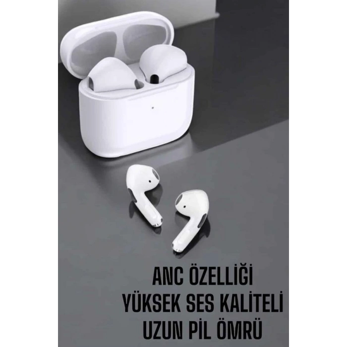 VipMarketim Beyaz Yeni Nesil Pro Bluetooth Kulaklık Yüksek Ses Kaliteli ANC Özelliği