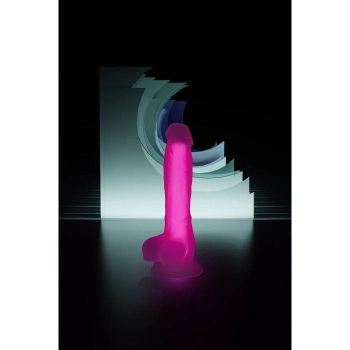 VipMarketim Beyond Peter Glow Gece Parlayan Dildo, Silikon, Şeffaf, 22 Cm