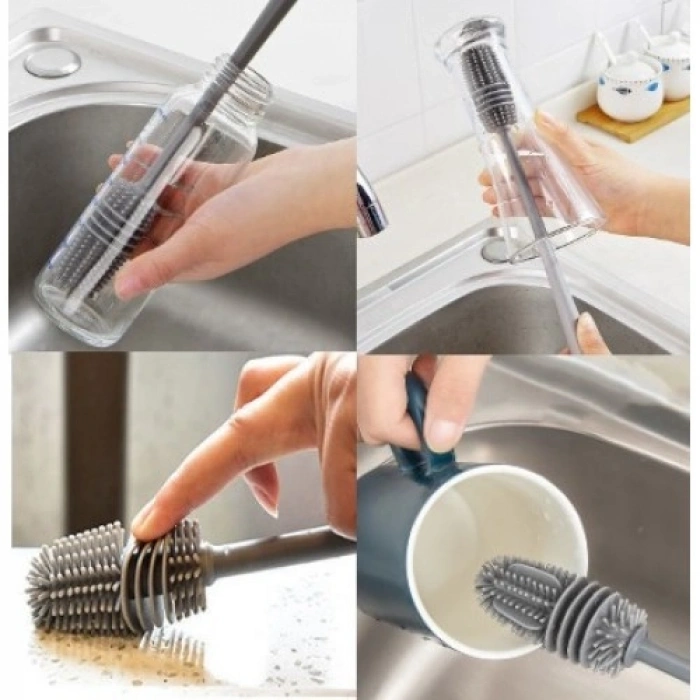 VipMarketim Biberon Vazo Kavanoz Termos Temizleme Fırçası