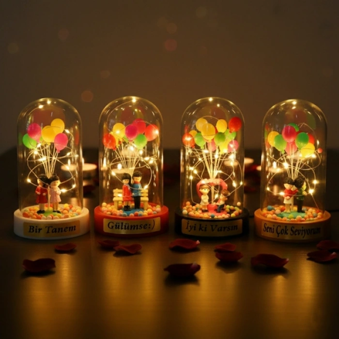 VipMarketim Biblolu Balonlu Ledli Fanus