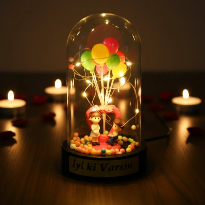 VipMarketim Biblolu Balonlu Ledli Fanus