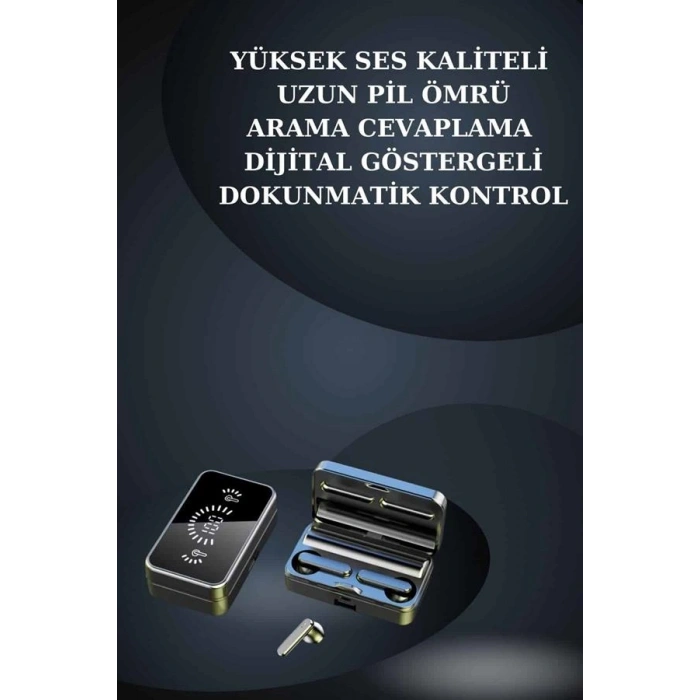 VipMarketim Bileklikli Amoled Ekran Akıllı Saat ve Dijital Göstergeli Kablosuz Bluetooth Kulaklık ANC/ ENC