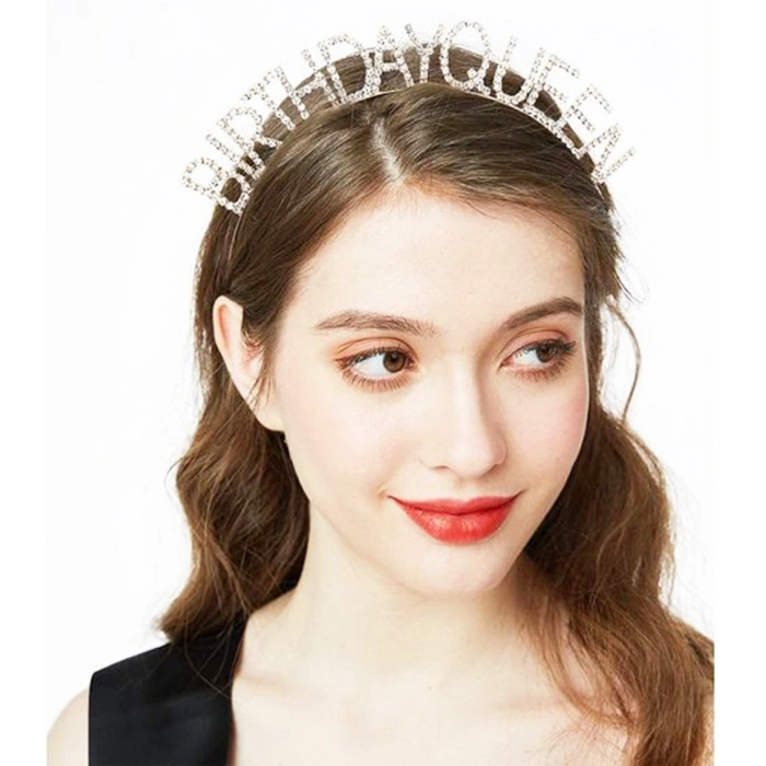 VipMarketim Birthday Queen Yazılı Kraliçe Taç