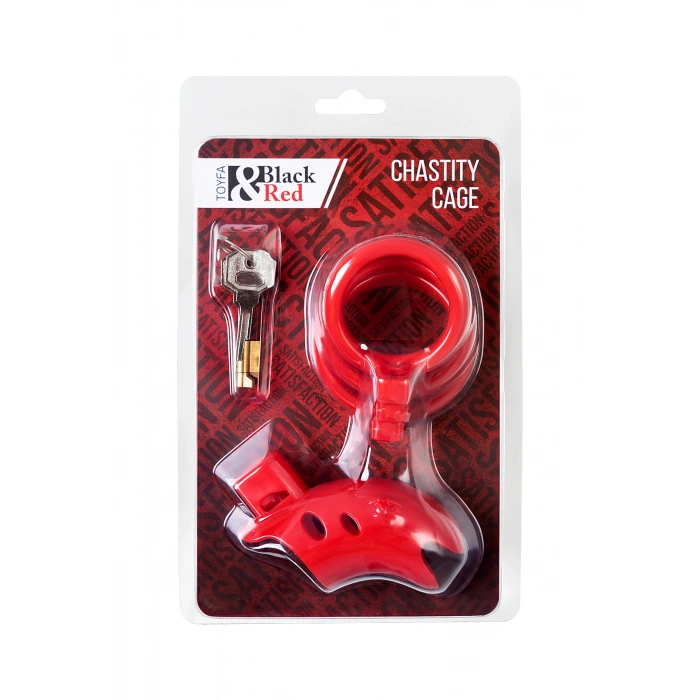 VipMarketim Black&Red  erkek sadakat kemeri, ABS plastik, kırmızı, 10 cm