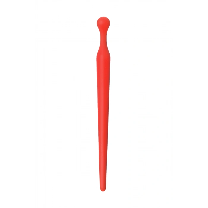 VipMarketim Black & Red Penis Plug, Silikon, Kırmızı, 10 Cm