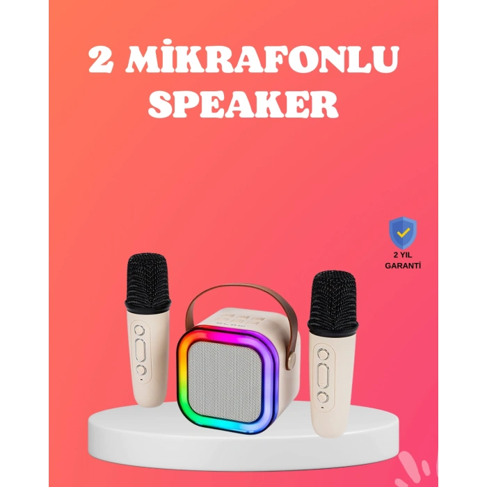 VipMarketim Bluetooth 5.0 Destekli Kablosuz Karaoke Hoparlör