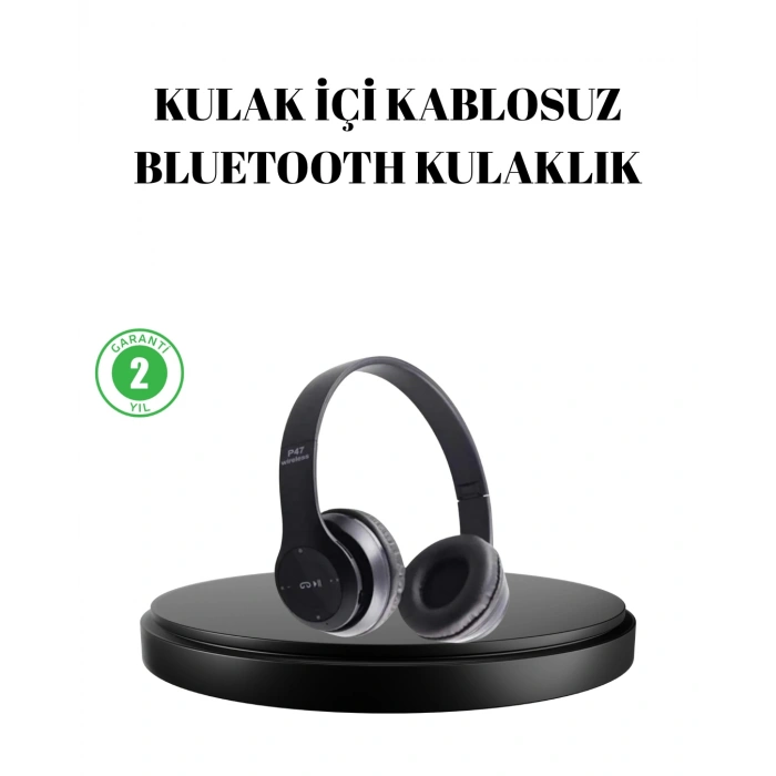 VipMarketim Bluetooth 5.0 Kablosuz Kulaklık – Extra Bass TF Kart Desteği 3.5mm AUX Girişli