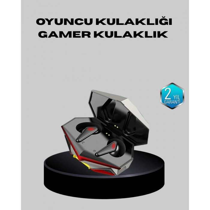 VipMarketim Bluetooth 5.0 Kablosuz Kulaklık LED Işıklı Silikonlu Tasarımlı