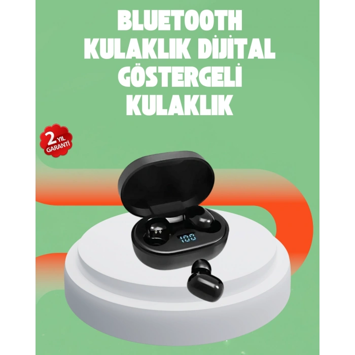VipMarketim Bluetooth 5.0 Kulaklık – LED Ekranlı Şarj Kutusu