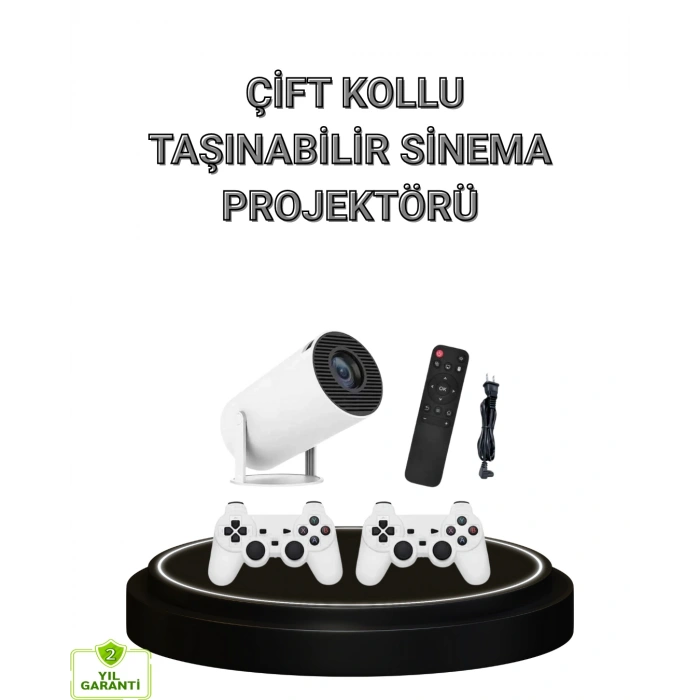 VipMarketim Bluetooth 5.0 ve Wi-Fi 6 Akıllı 4K Projeksiyon