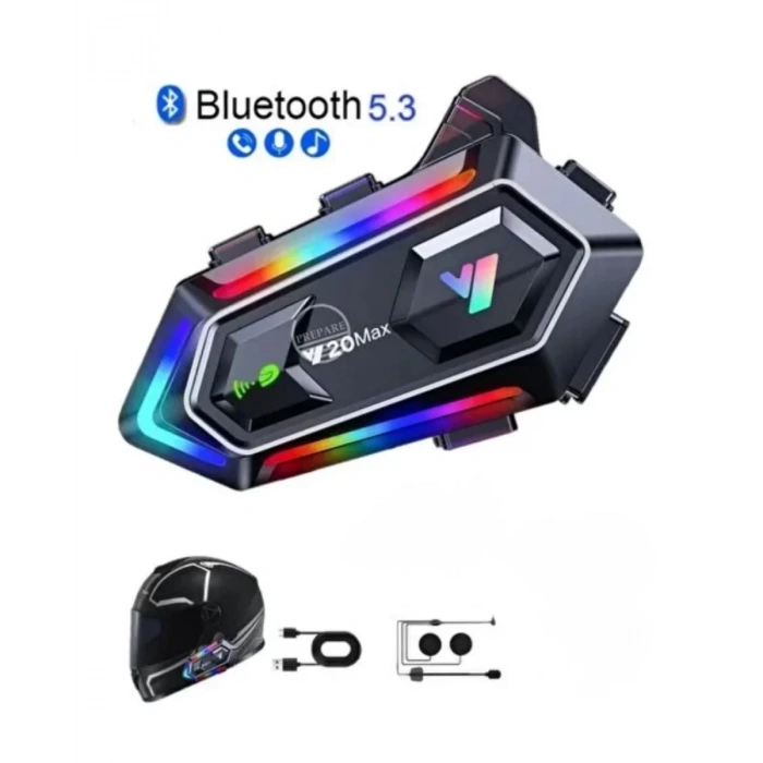 VipMarketim Bluetooth 5.3 Gürültü Engelleyici Kask İçi Intercom 25 Saat Kullanım