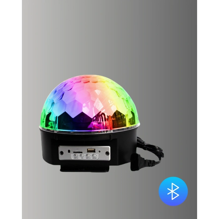 VipMarketim Bluetooth Bağlantılı Renkli Masaüstü Disko Topu Işık Gösterisi