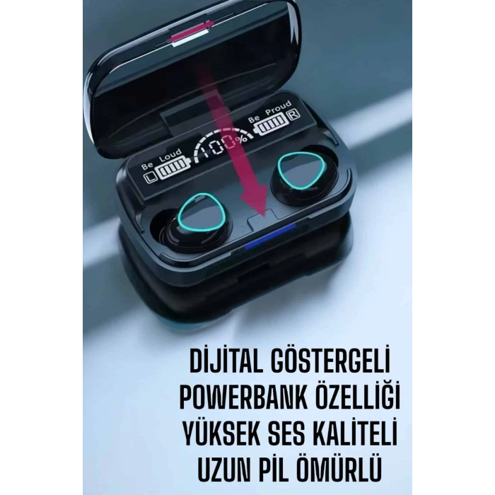 VipMarketim Bluetooth Bağlantılı Suya Dayanıklı Uzun Pil Ömürlü Kablosuz Kulaklık