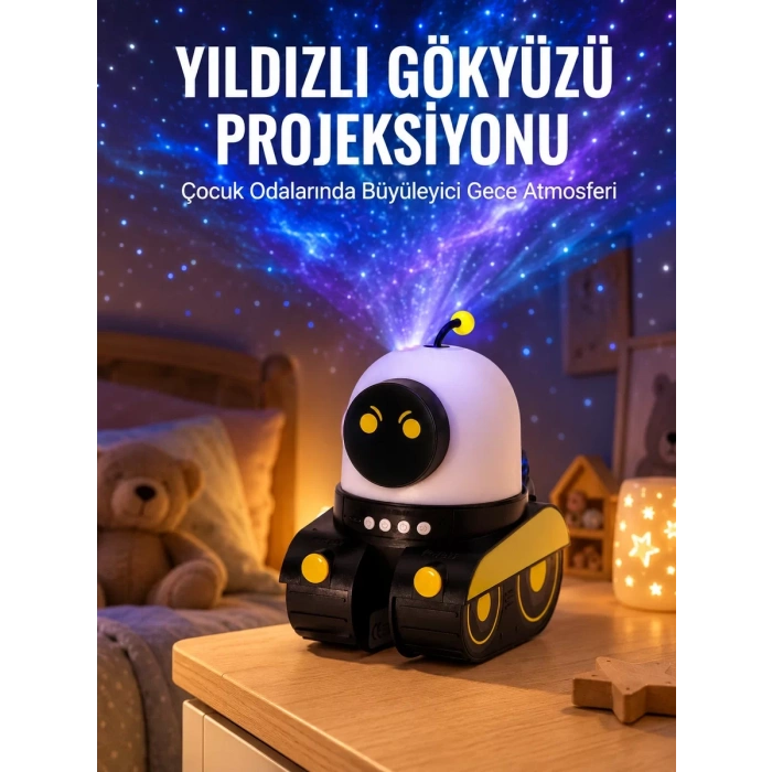 VipMarketim Bluetooth Bağlantılı Yüksek Çözünürlüklü Galaksi Projektör Yeni Nesil