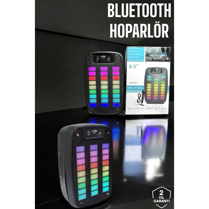 VipMarketim Bluetooth Hoparlör Mikrofonlu Speaker Taşınabilir Şarjlı