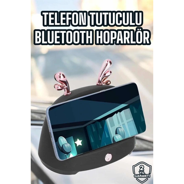 VipMarketim Bluetooth Hoparlör Telefon Tutuculu Akıllı Hoparlör Uzun Pil Ömrü