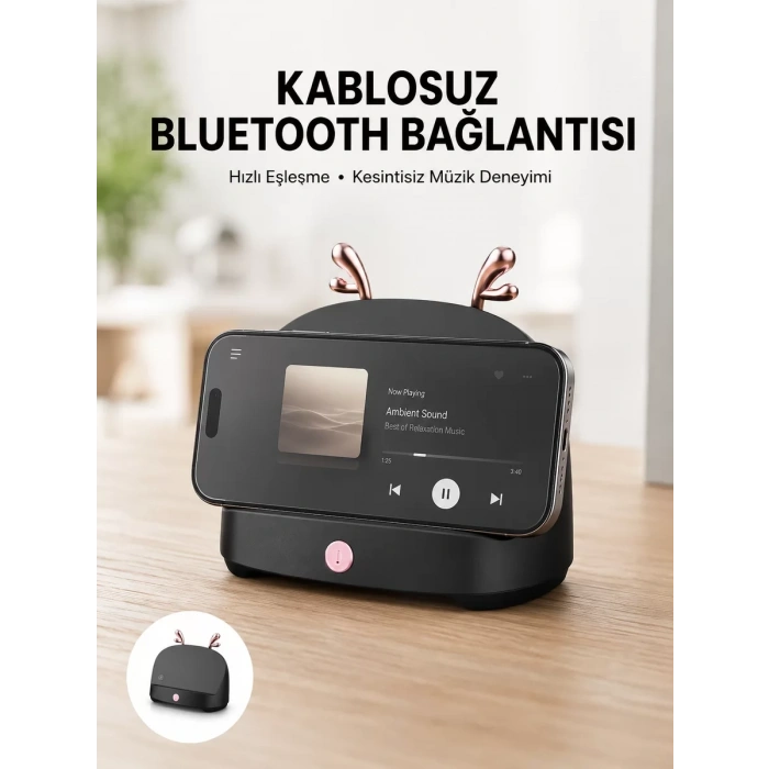 VipMarketim Bluetooth Hoparlör Uzun Pil Ömrü Yüksek Ses Kaliteli Kablosuz Telefon Tutma