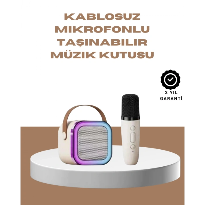 VipMarketim Bluetooth Karaoke Mikrofon ve Hoparlör Seti Taşınabilir