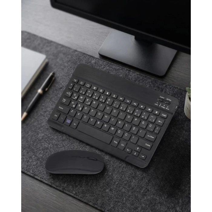 VipMarketim Bluetooth Klavye Mouse Seti Taşınabilir Wireless Bilgisayar Aksesuarı
