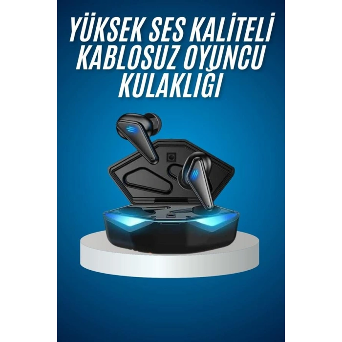 VipMarketim Bluetooth Kulaklık Oyuncu Kulaklığı RGB Işıklı Oyunlarda Düşük Gecikme