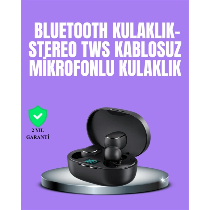 VipMarketim Bluetooth Kulaklık TWS Yüksek Ses Kaliteli Kesintisiz Dijital Göstergeli Kulaklık