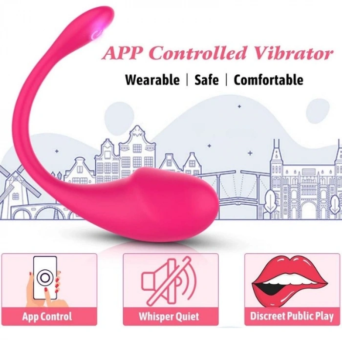 VipMarketim Bluetooth Telefon Kontrollü Pembe Vibratör