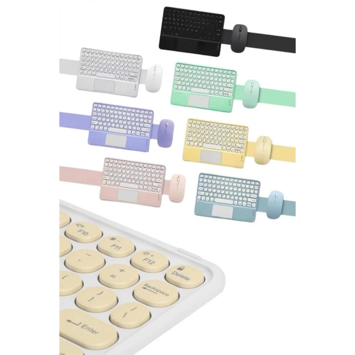 VipMarketim Bluetooth Touchpad Klavye 10.9 inch Kablosuz Wifi Q Klavye Slim