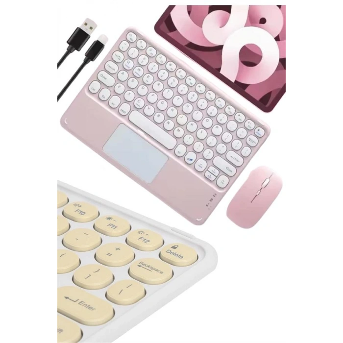 VipMarketim Bluetooth Touchpad Klavye 10.9 inch Kablosuz Wifi Q Klavye Slim