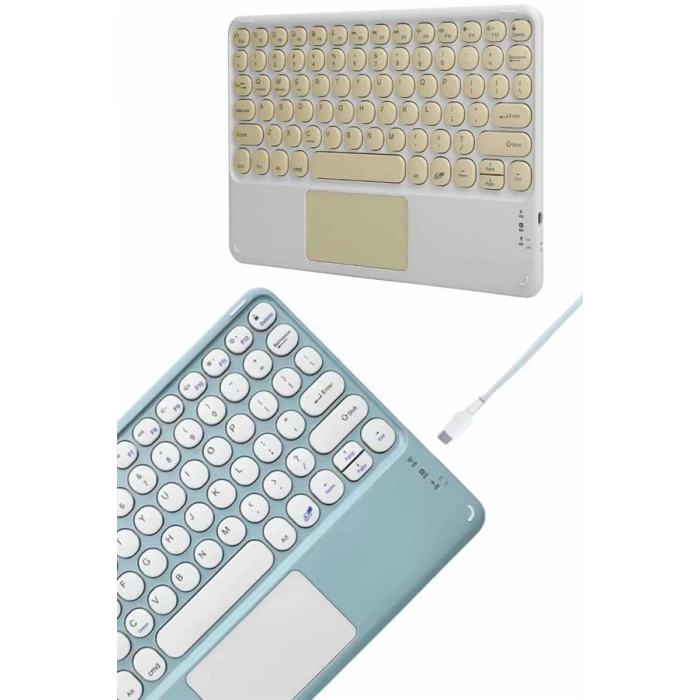 VipMarketim Bluetooth Touchpad Klavye Ultra İnce Taşınabilir Q Klavye