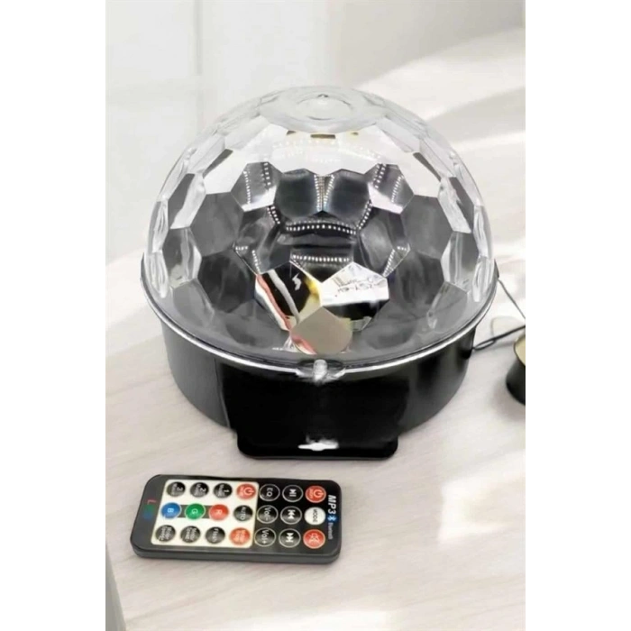 VipMarketim Bluetooth ve Uzaktan Kumandalı Çok Renkli Masaüstü Disko Topu
