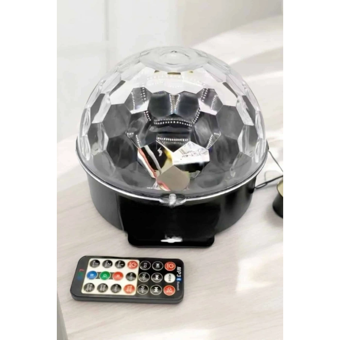 VipMarketim Bluetooth ve Uzaktan Kumandalı Çok Renkli Masaüstü Disko Topu