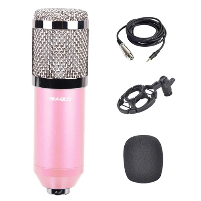 VipMarketim BM800 Condenser Stüdyo Profesyonel Kayıt ve Yayın Mikrofonu Studio-(5775)