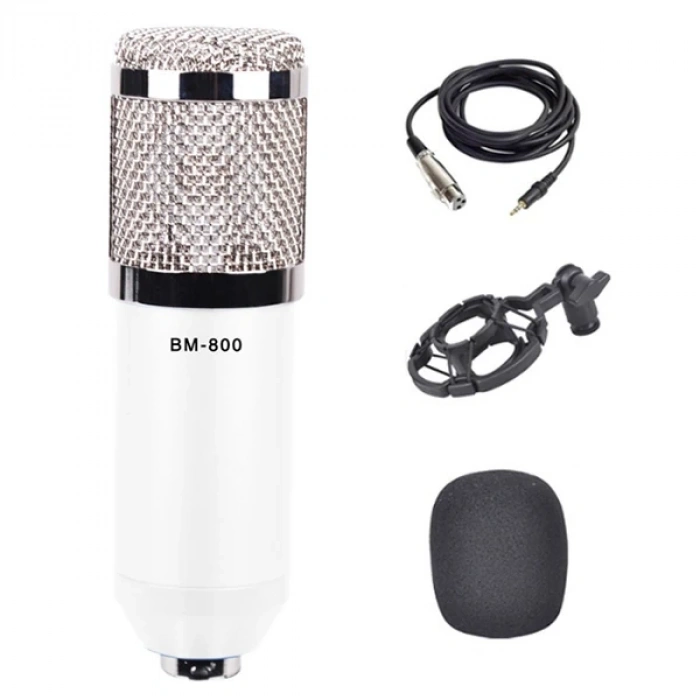 VipMarketim BM800 Condenser Stüdyo Profesyonel Kayıt ve Yayın Mikrofonu Studio-(5775)