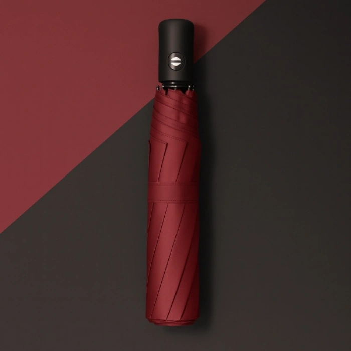 VipMarketim Bordo Kılıflı Otomatik Kompakt Şemsiye