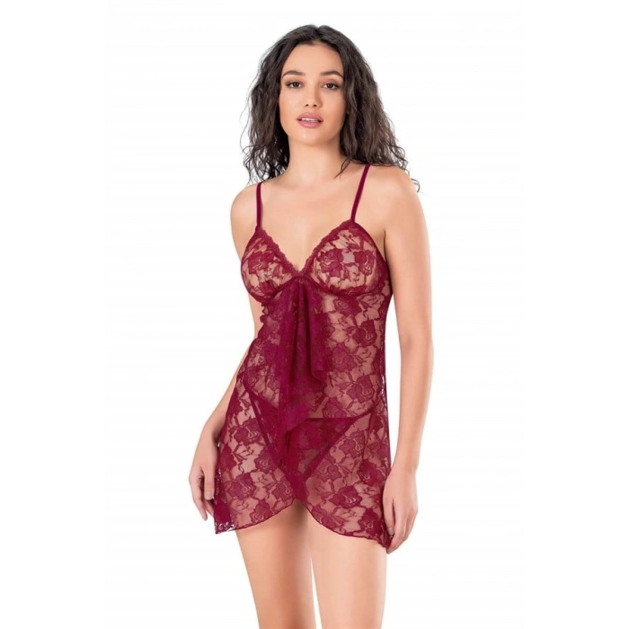 VipMarketim Zümrüt Kısa Tül Gecelik