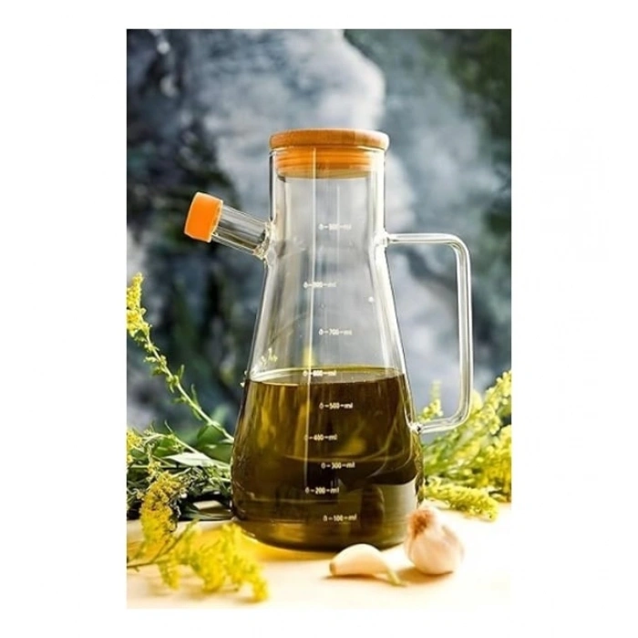 VipMarketim Borosilikat Cam 900 ml. Yağdanlık