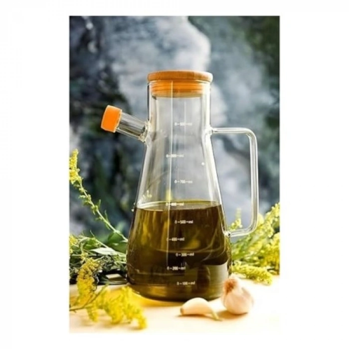 VipMarketim Borosilikat Cam 900 ml. Yağdanlık