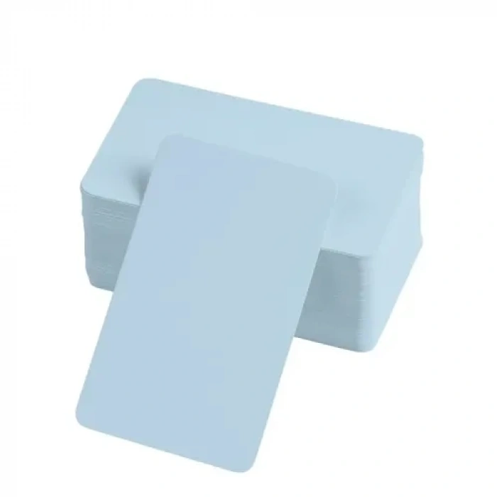 VipMarketim Boş Kelime Kartları 5x8 cm - 50 Adet Oval Kenarlı | Tabu & Not Kartları - Mavi