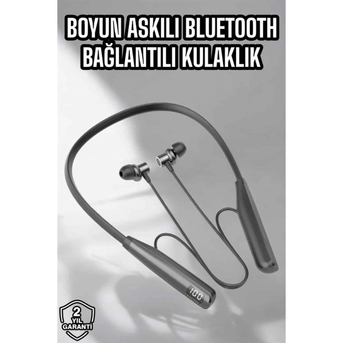 VipMarketim Boyun Bantlı Bluetooth Kulaklık Yüksek Ses Kaliteli 100 Saat Kulaklık