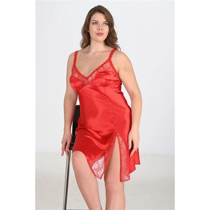 VipMarketim  Büyük Beden Kırmızı Gecelik 2102