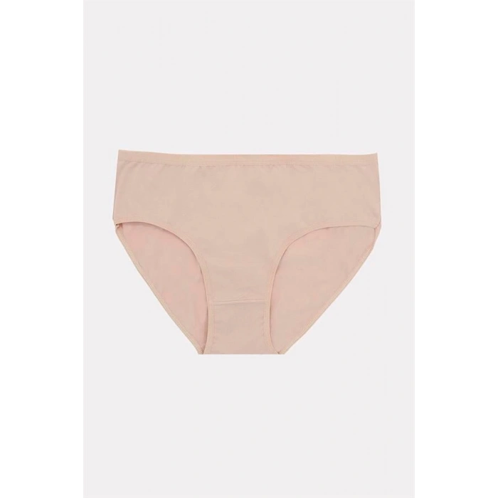 VipMarketim  Büyük Beden Pamuklu Siyah Beyaz Ten Rengi 3lü Külot