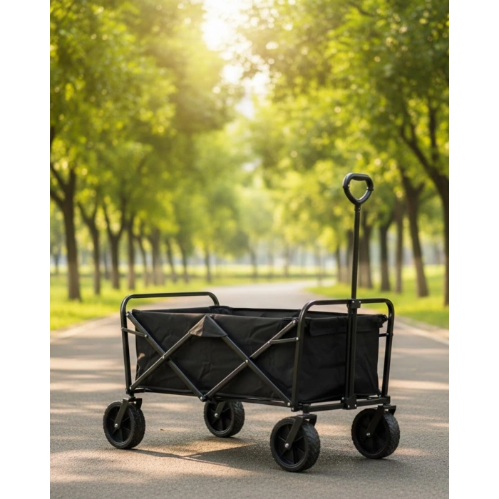 VipMarketim Büyük Kapasiteli Katlanır Kamp Arabası Taşınabilir Vagon