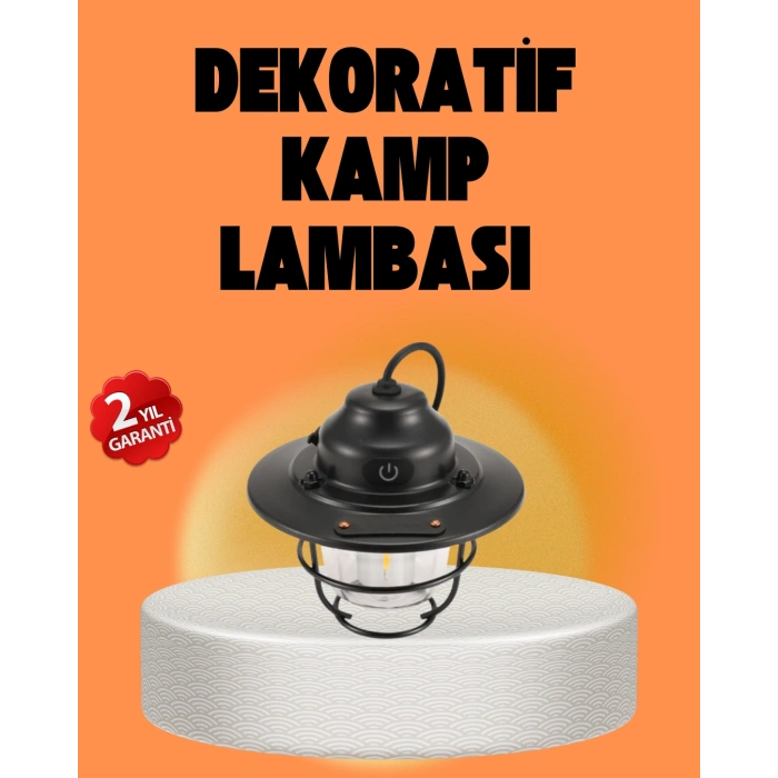 VipMarketim Çam Kozalağı Şekilli Retro Kamp Gece Lambası