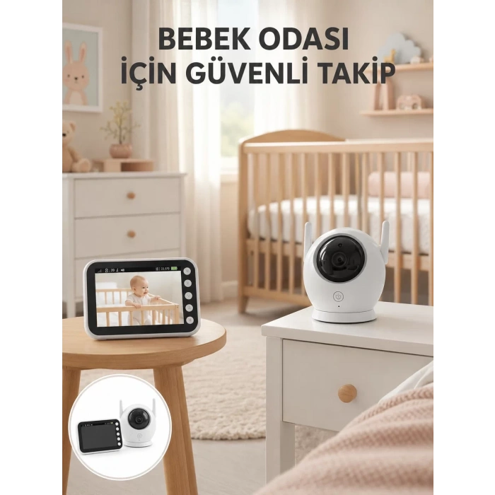 VipMarketim Canlı İzleme Özellikli Ortam Dinlemeli Bebek Monitörü Yeni Nesil